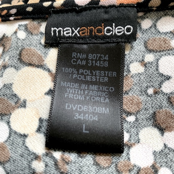 Max & Cleo Floral Artsy Fairy Asymmetrical Hem Drop Waist Midi Dress Size L - Picture 8 of 8